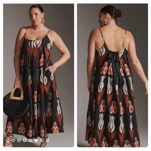 Anthropologie Nikki Dress. Neutral colors, Xl. Boho gem.